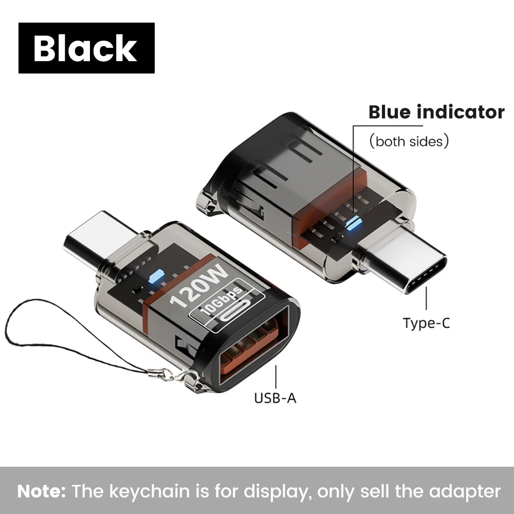 Type C To USB A OTG Adapter USB 3.2 to Type C Fast Charging Connector For iPhone 15 16 Macbook iPad Huawei P60Xiaomi