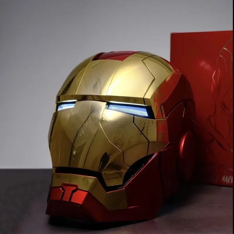 Iron Man Mk5 Helmet 1:1 Wearable Voice Control 3 Modes LED Light Jarvis Mask Open/Close Adult Cosplay Collectible Gift