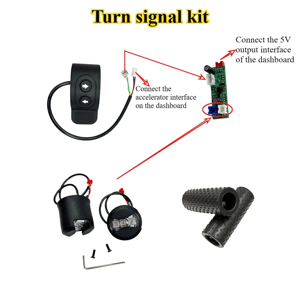 E-Scooter Controller Kit for 8.5-10" VOLPAM/HopCycle/Aovowheel/Maxshot/Hiboy/MAX, Turn Signal, Self-Learning, 25-58km/h