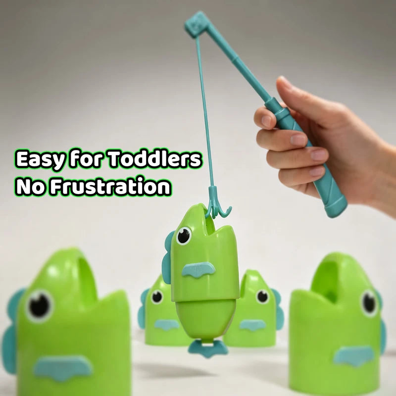 2 Player Competitive Fishing Game with Telescoping Rods, Stretchable Fish Catch Battle Toy, Family Interactive Entertainment Toy