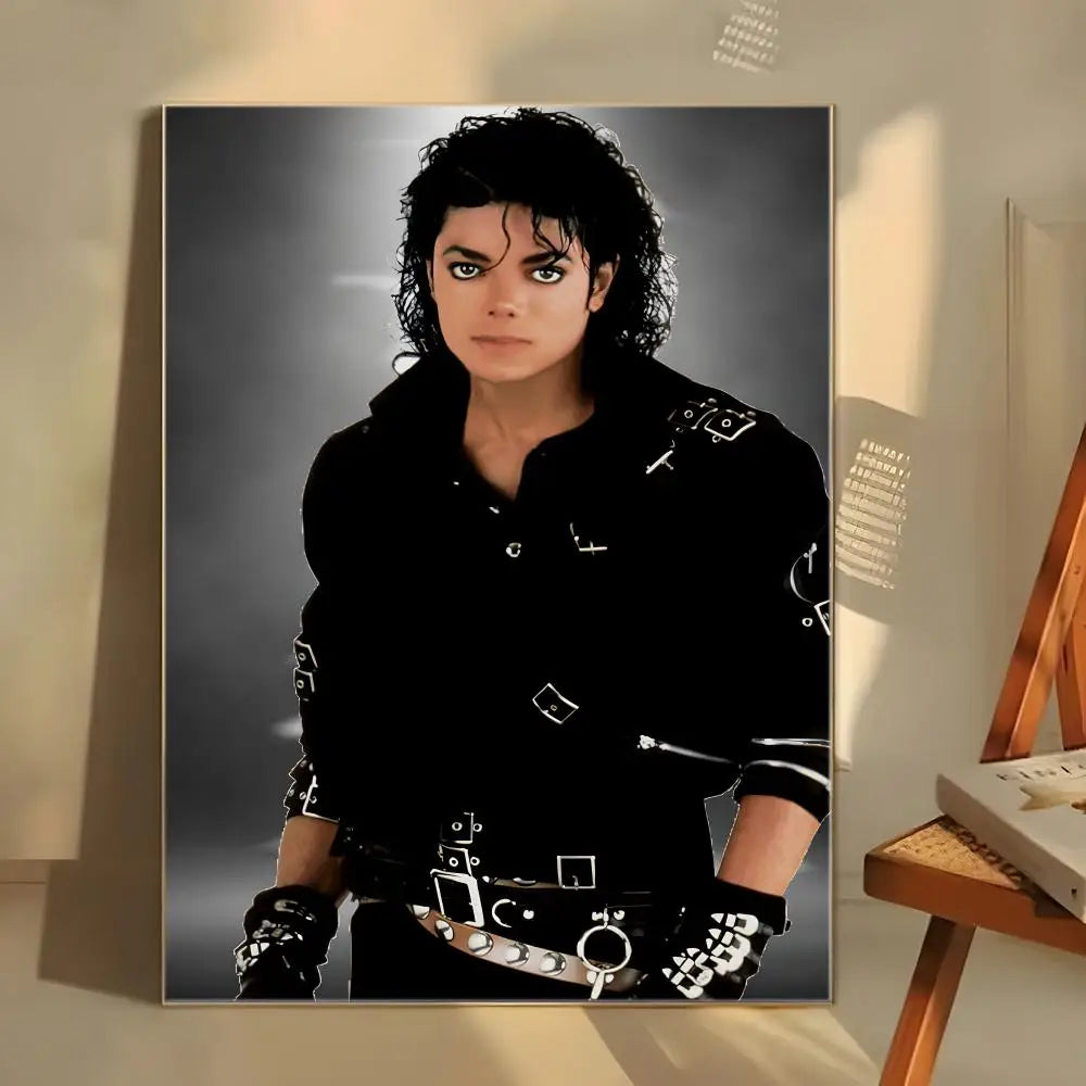 MJ M-Michael Singer J-Jackson Poster  Self-adhesive Art Waterproof Paper Sticker Coffee House Bar Room Wall Decor