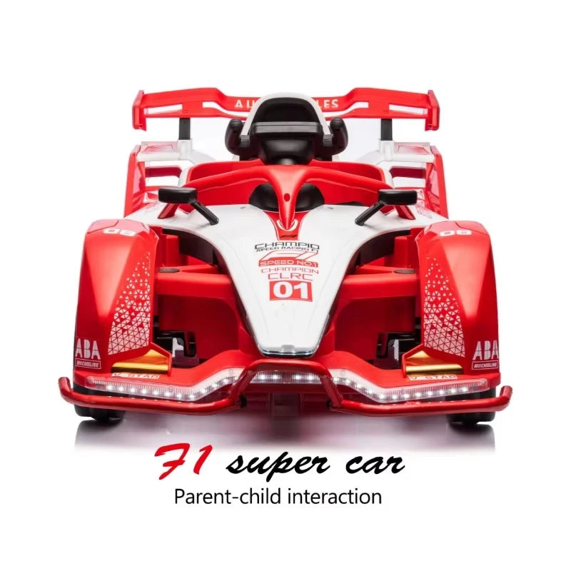 Hot Sale 2-seater F1 kids e-go-kart | 12V , e-bike/scooter-like, Parent-controlled (Safe), Parent-kid Fun, fit for Parks