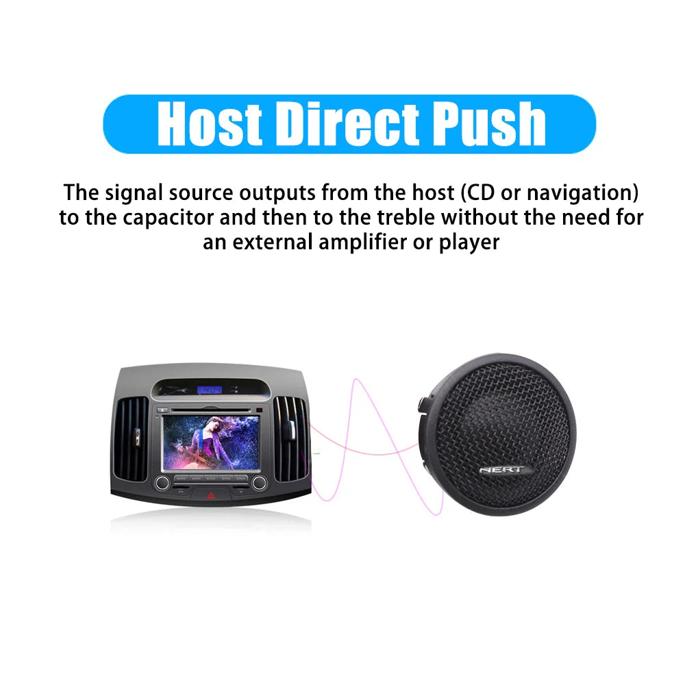 HT25 Loudspeaker Car Audio Tweeter Speakers Car Loud Dome Tweeter For Car High Tweeter Mini Speakers Silk Film Auto Speaker 2pcs