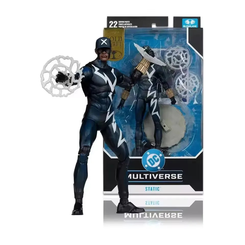 Mcfarlane Toys Static Shock/Rocket Red Brigade/Superman 18cm Action Figure DC Multiverse Model Doll Digital Garage Kit