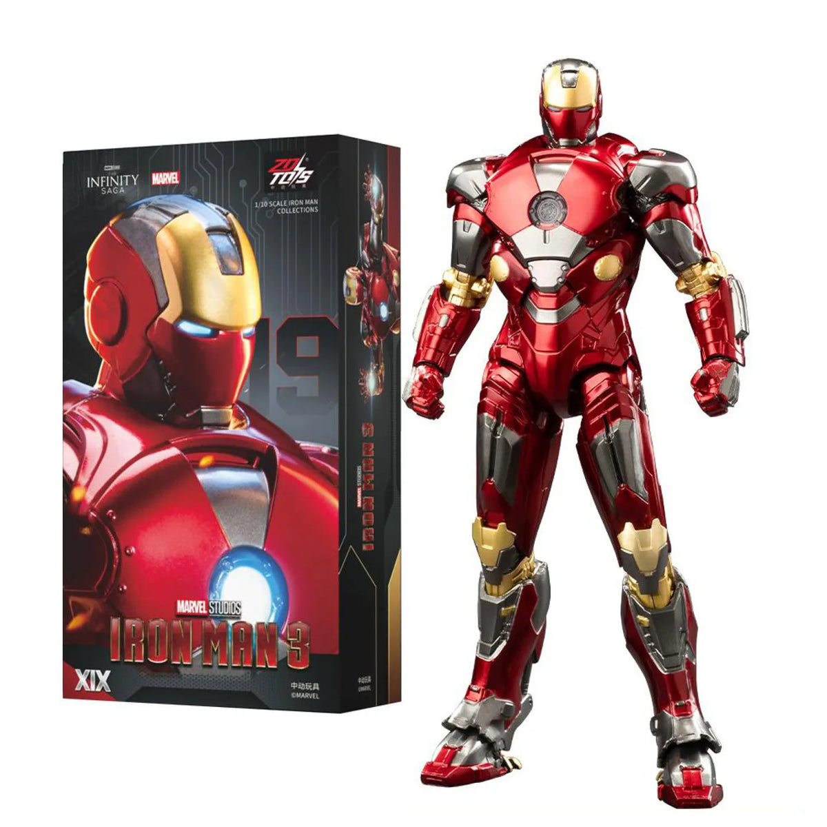 ZD Toys Iron Man MK1 MK2 MK3 MK4 MK5 MK6 MK7 MK42 MK43 MK45 MK46 War Machine Movie Action Figure 7 Inches Adult Collectible Toys