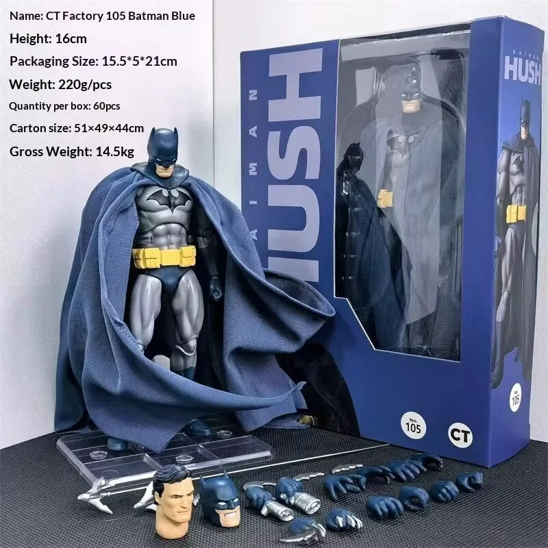 CT Batman Superman Articulated Action 16cm Ct Toy 117Comic Hush Dc Justice League Figure Collectible Model Ornaments Toys