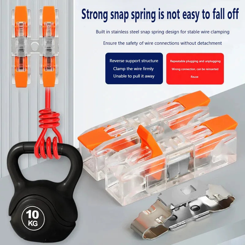 Make wiring a breeze with this compact LED wire connector terminal—quick press type, 2-12 pin screw fixing, and easy push-in design for fast electrical docking!