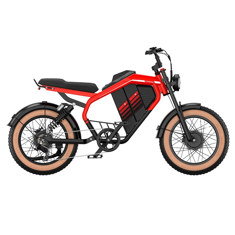 E-Bike 2000W Motor 52V40AH All-terrain Fully Suspended Off-road Motorcycle Electric Bike 20*4.0-inch Fat Tire  Electric Bicycle