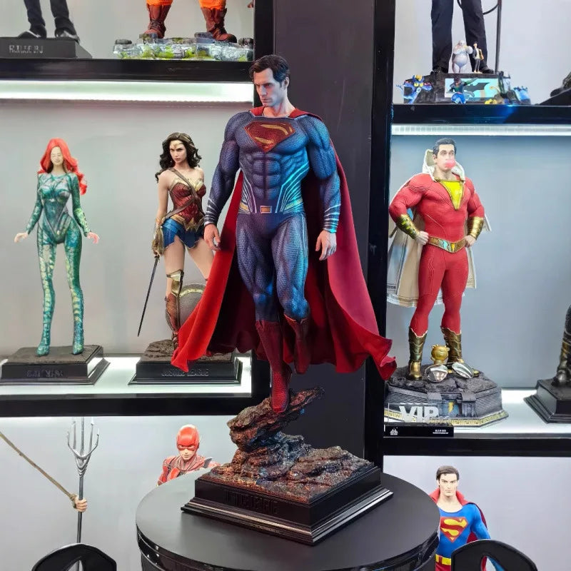 Fondjoy Dc Superman Man Of Steel Justice League Gk Statue Collectible Figure High Quality Resin Model Home Decor Collection