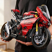 2000pcs Racing Motorcycle V4S Building Blocks Set,1:5 Sports Car Model Kit,STEM Bricks Toys for Teens Adults,Gifts for Boys Girl