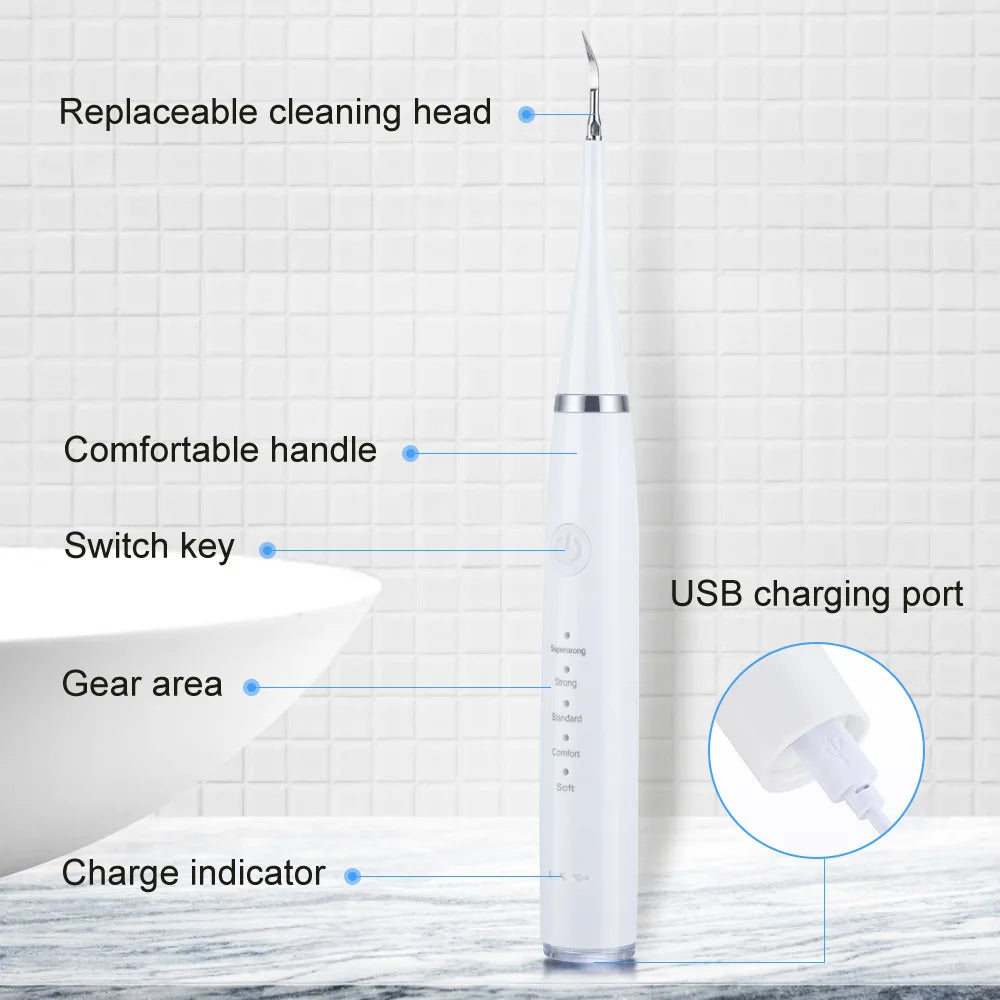 Experience total oral care with this electric toothbrush set—featuring six functions for efficient tartar removal and a healthier smile!