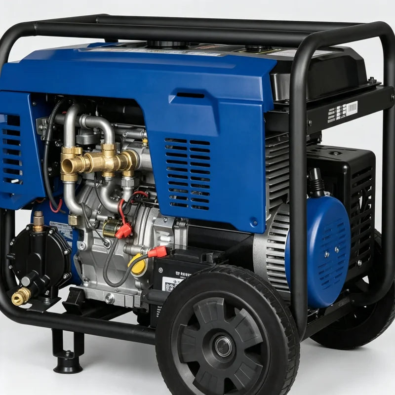 Outdoor Power Equipment 12500 Peak Tri-Fuel Portable Generator, Remote Electric Start Household Backup Power Generator