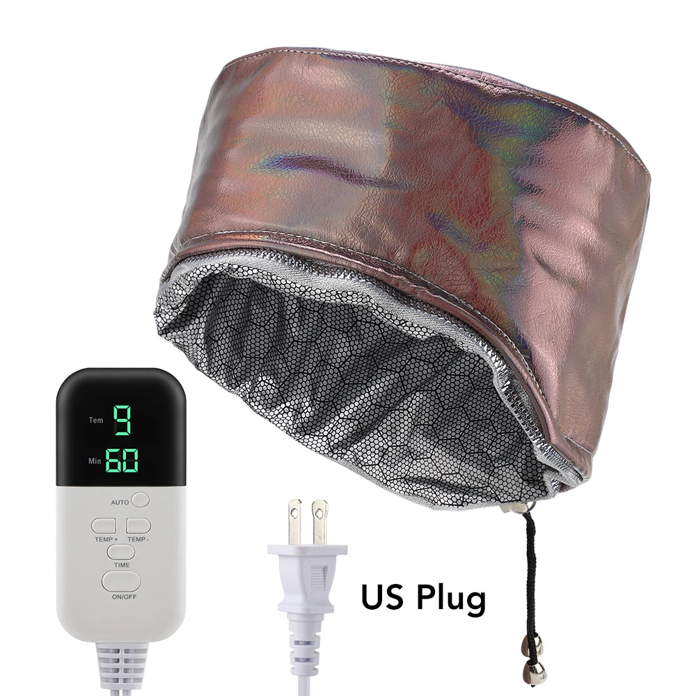 SPA Heat Cap Hair Steamer 9-level Temperature and 5 Timed Settings Hair Mask Hair Heating Cap for Hair Treatment Home Use