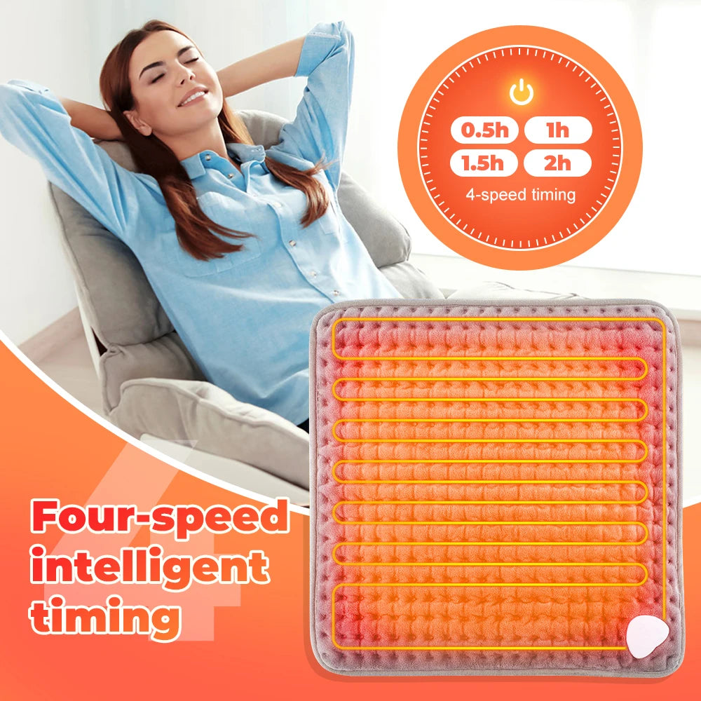 Winter Heating Foot Pad 9-Level Adjust Temperature Fast Heating Remote Control 4-Level Timer Home Office Bedroom Winter Heating