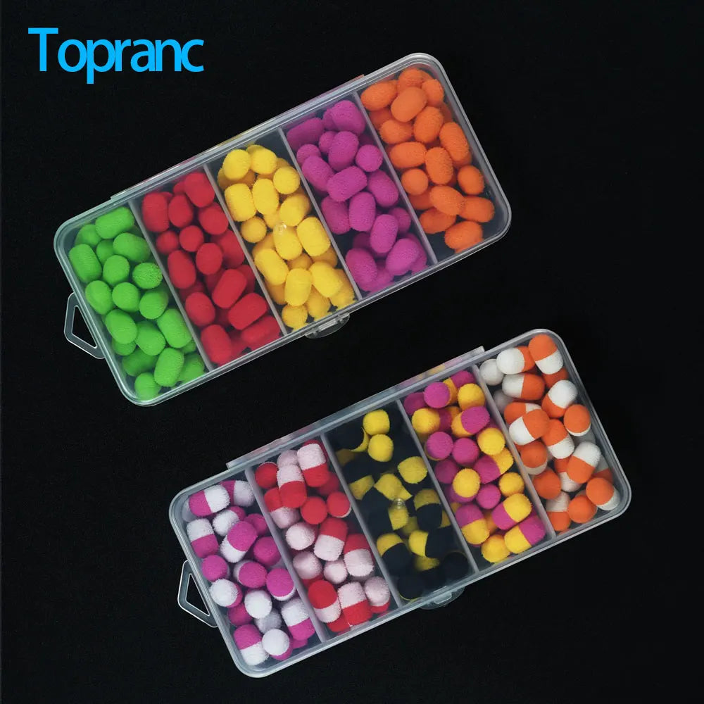 Two-Tone Floating Pop Up Foam Boilie Beads Buoyant Carp Fishing Lures Cylinder Bait For Freshwater Zig Rig Bottom Fishing