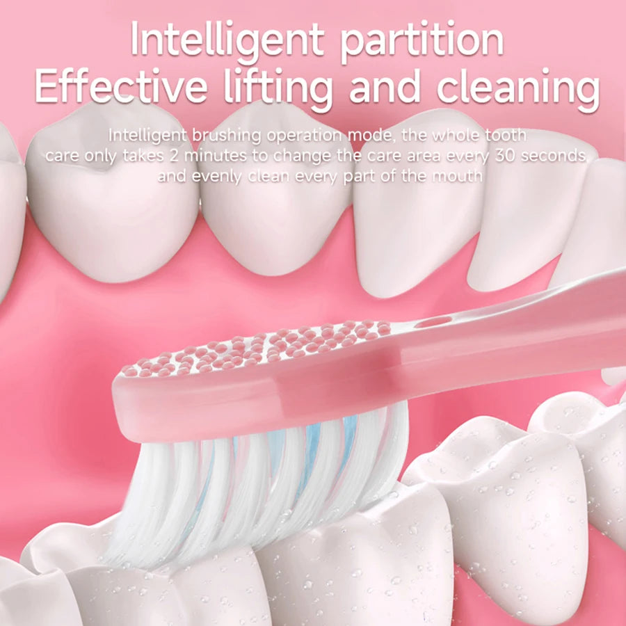 Maintain a bright smile with this electric toothbrush for adults—offering effective cleaning, easy handling, and advanced brushing technology!