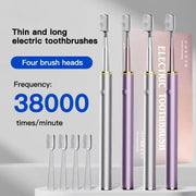 Experience precise cleaning with this electric toothbrush featuring a slim, specially designed brush head for gentle and effective oral care!