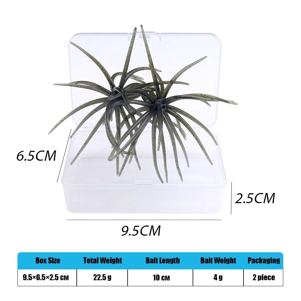 TREHOOK TPE Sea Urchin Soft Fishing Lure 9cm 4g 11cm 9g Silicone Bait for Bream Bass Pike Tilapia Winter Fishing