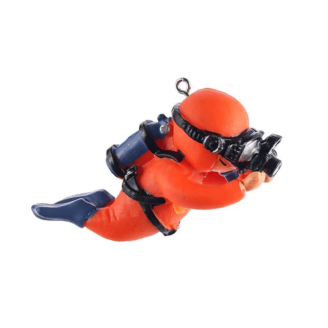Fish tank Decoration Creative Floating Ornaments Small Figurines Complete Set Diver Blue Guy Underwater Scenery Bottom Figurines