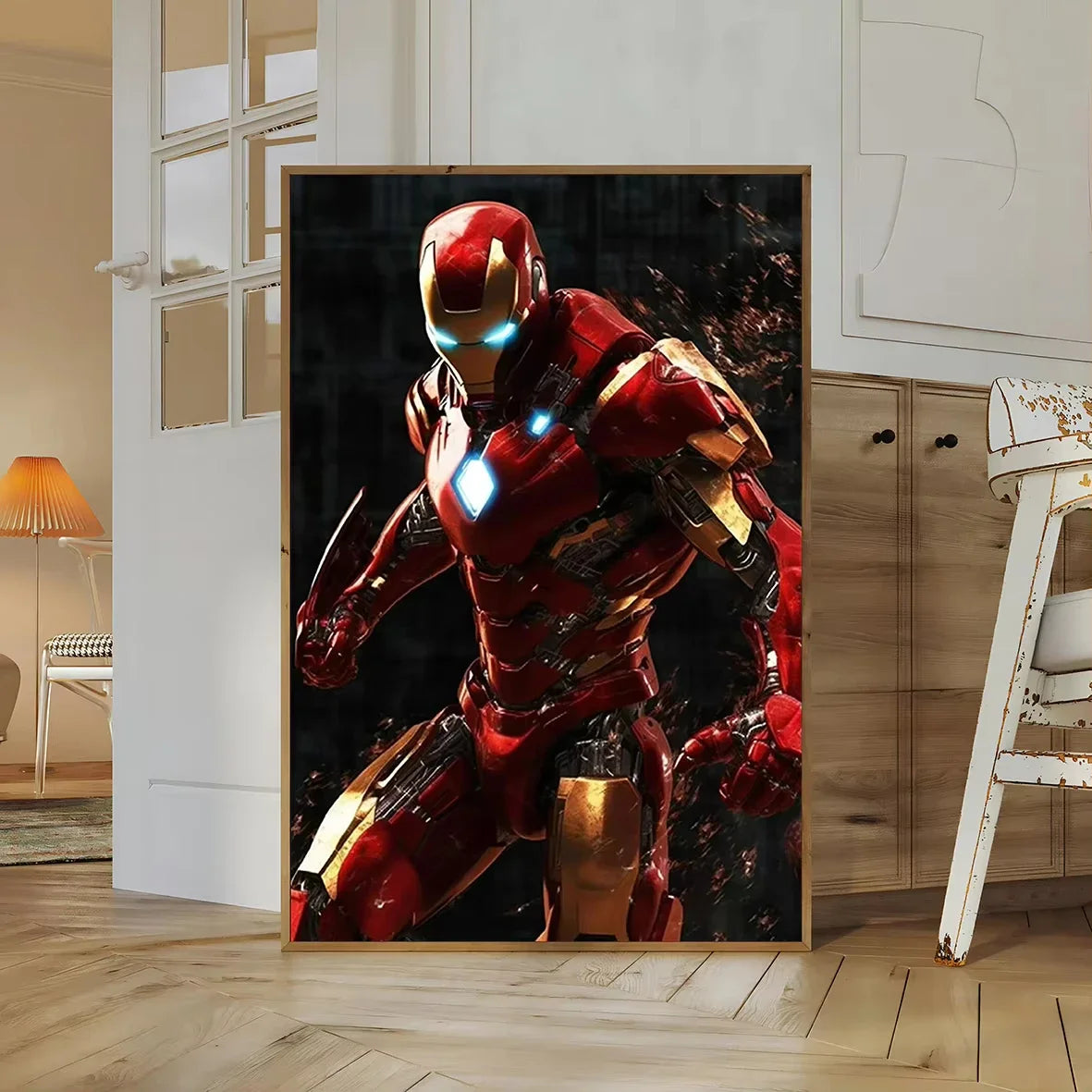 1PC frameless, Paintings Avengers Poster Print Marvel Movie Figures Decor Iron Man Wall Art Canvas Painting Superhero Kid
