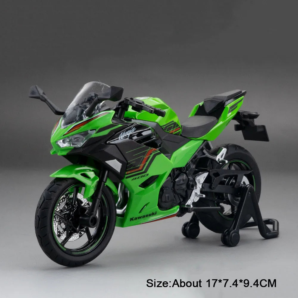 1:12 Kawasaki KX450 NINJA 400 Alloy Diecast Motorcycle Model Toys Car Front Wheel Linkage Shock Absorption Motorbike Child Gifts