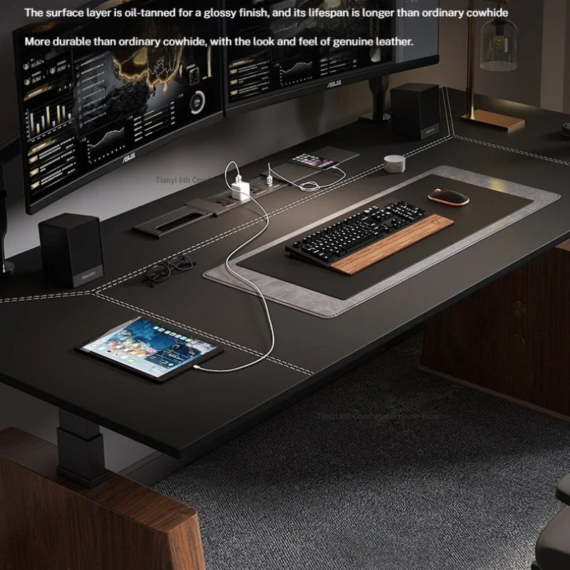 Modern Electric Height-Adjustable Desk Computer Desk Stand Office Smart Solid Wood Office Study Writing Desk Gaming Table FYCD