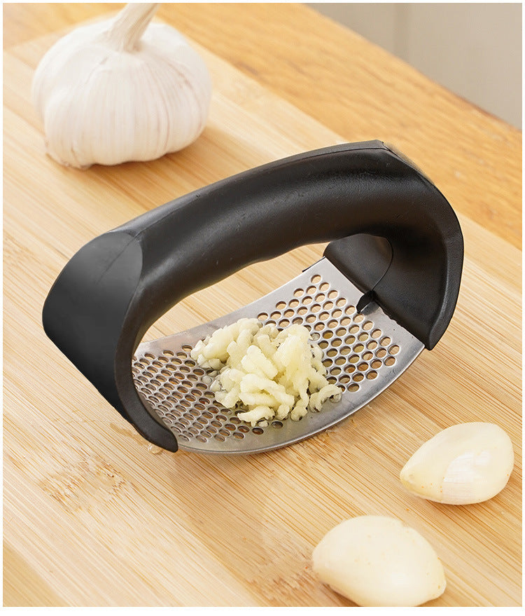 Effortlessly crush anything with this durable stainless steel manual press—easy to use and perfect for adding fresh flavor to your dishes!