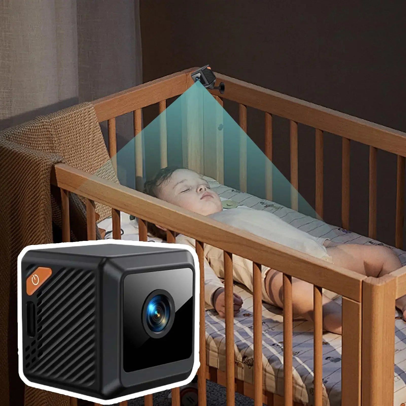 Keep an eye on what matters with this mini wireless 1080P monitor—portable, USB rechargeable, and supports memory card storage. Ideal for bedrooms, gardens, and more!