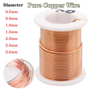 Flexible and highly conductive, this pure copper wire coil is perfect for DIY projects—available in thin, bare electrical wire with diameters from 0.5mm to 3.0mm!