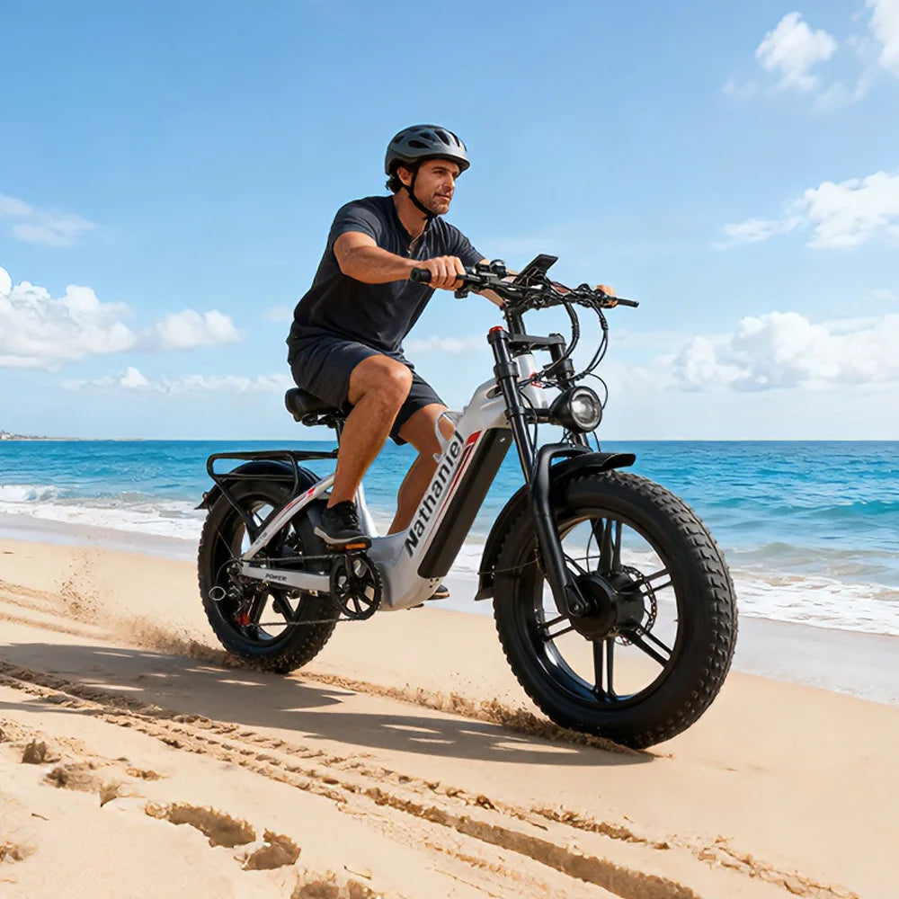 Nathaniel SYR08 2000W Dual Motor E-Bike, 20*4.0 Fat Tire, 20AH Detachable Battery, Speed 50+, Daily Commuting, Adult Electric Bi