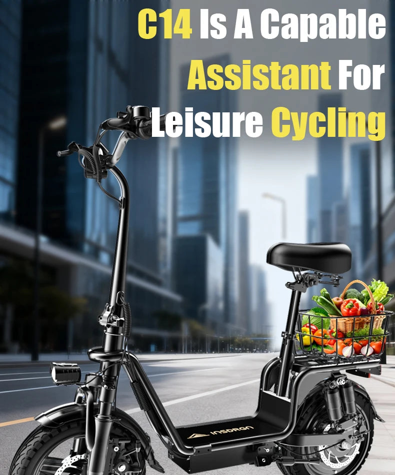 Ride comfortably on this electric scooter with weight-bearing pedals, a powerful 500W motor, and a waterproof lithium battery for a reliable and enjoyable commuting experience.