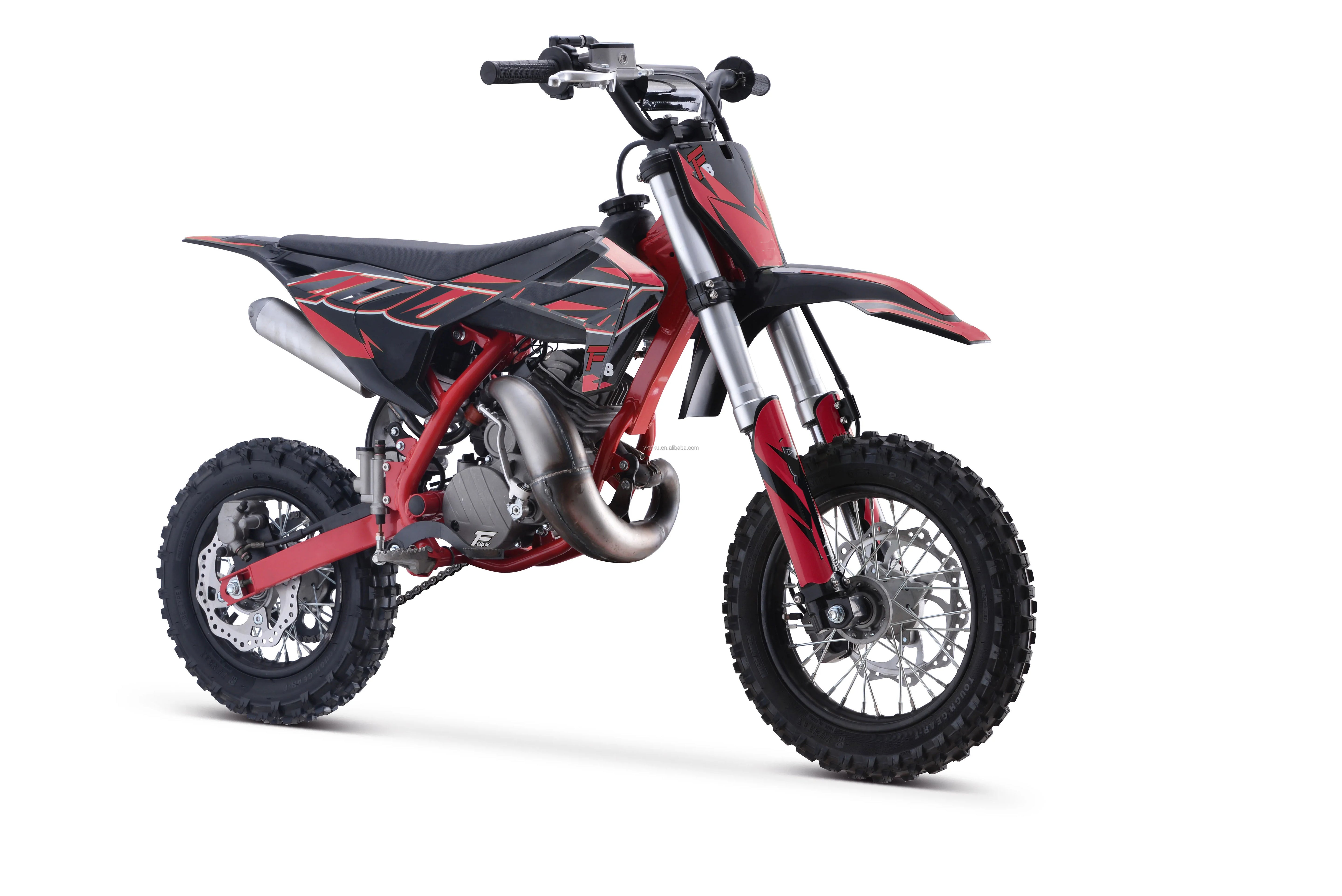 Perfect for young riders, this 50cc 2-stroke mini dirt bike features electric start and off-road capability—ideal as a pit bike for kids ready for adventure!