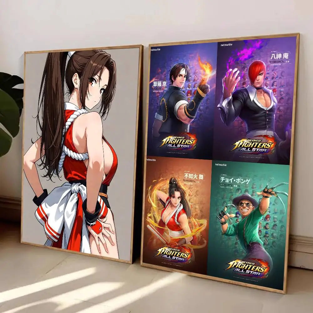 Game T-The King Of Fighters Poster High-definition Art Sticker Self Adhesive Waterproof Home Decoration
