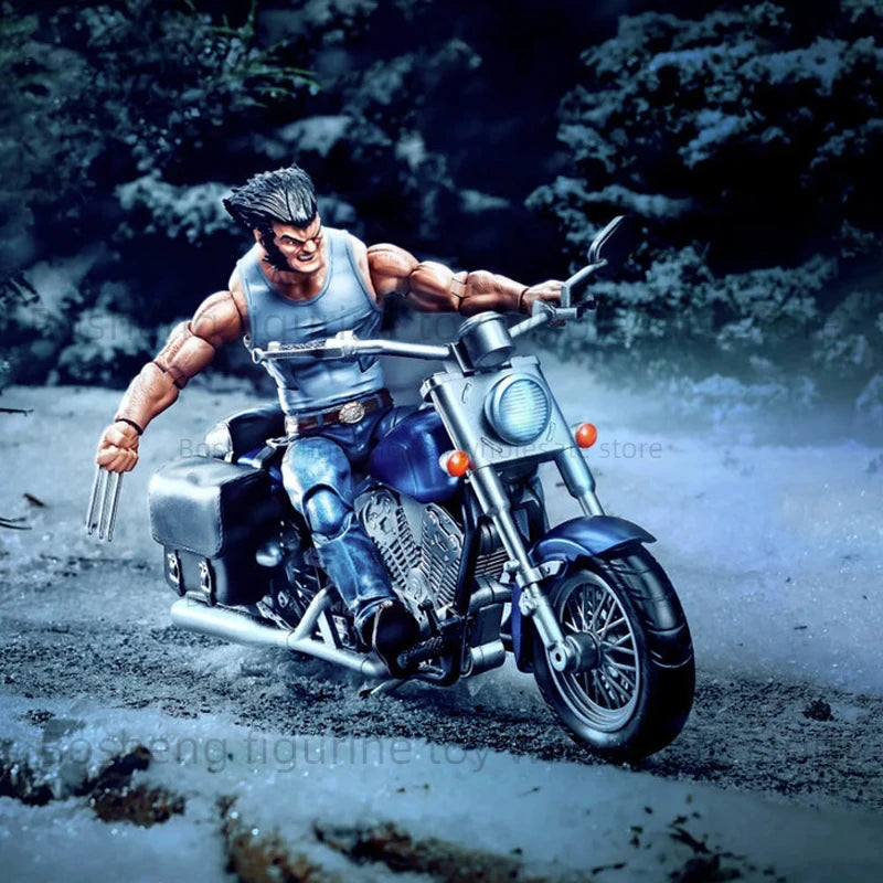 Hasbro Genuine Marvel Legends Punisher Ghost Rider Deadpool Wolverine Motorcycle Action Figure Model Toys for Boys Gifts