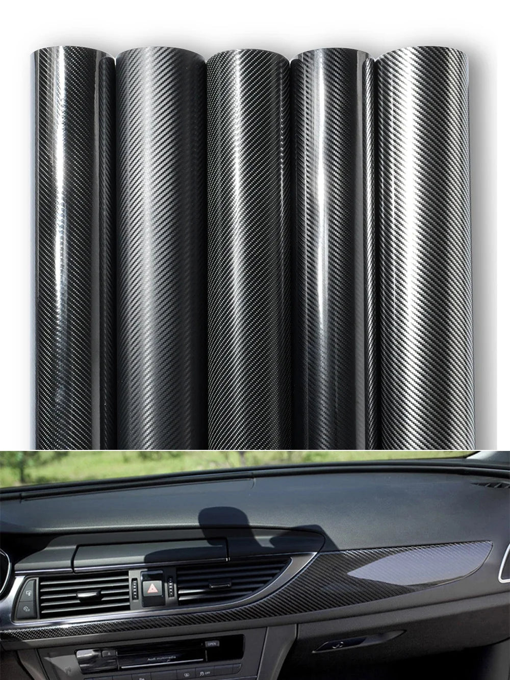 Car Sticker 2D 3D 4D 5D 6D Glossy Carbon Fiber Wrap Vinyl Film Auto Motorcycle Wrapping Covering Film Decorative Car Accessories