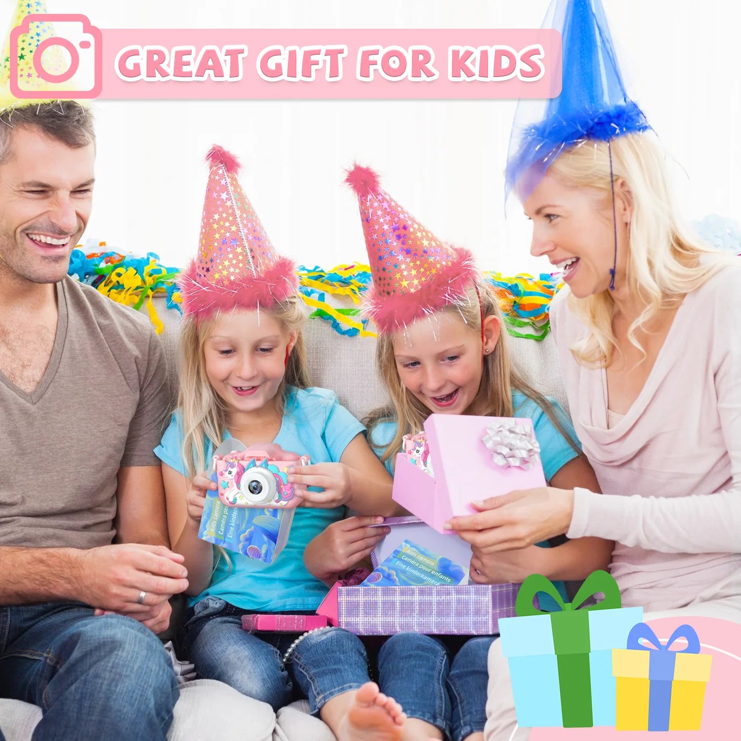 Capture every moment with this 1080P HD children’s digital video camera—featuring a 2.0-inch screen, perfect for toddlers to explore photography and video!