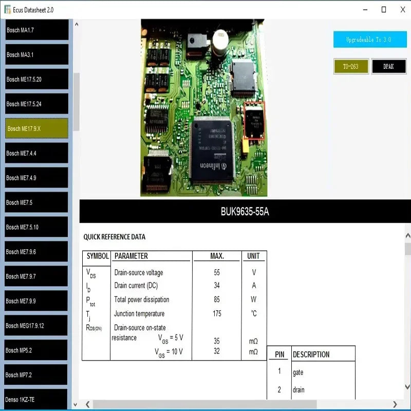 Ecus Datasheet 2.0 ECU Repair Software PCB Schematics with Electronic Components of Car ECUs and Additional Information