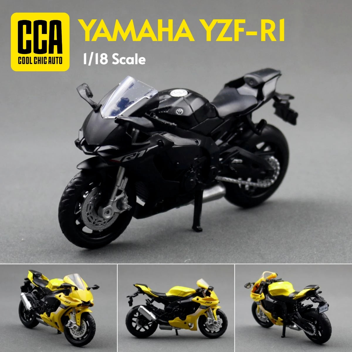 1/18 Yamaha YZF-R1 Toy Motorcycle Diecast Metal Miniature Vehicle Model 1:18 Super Racing Collection Gift for Children Boys Kid