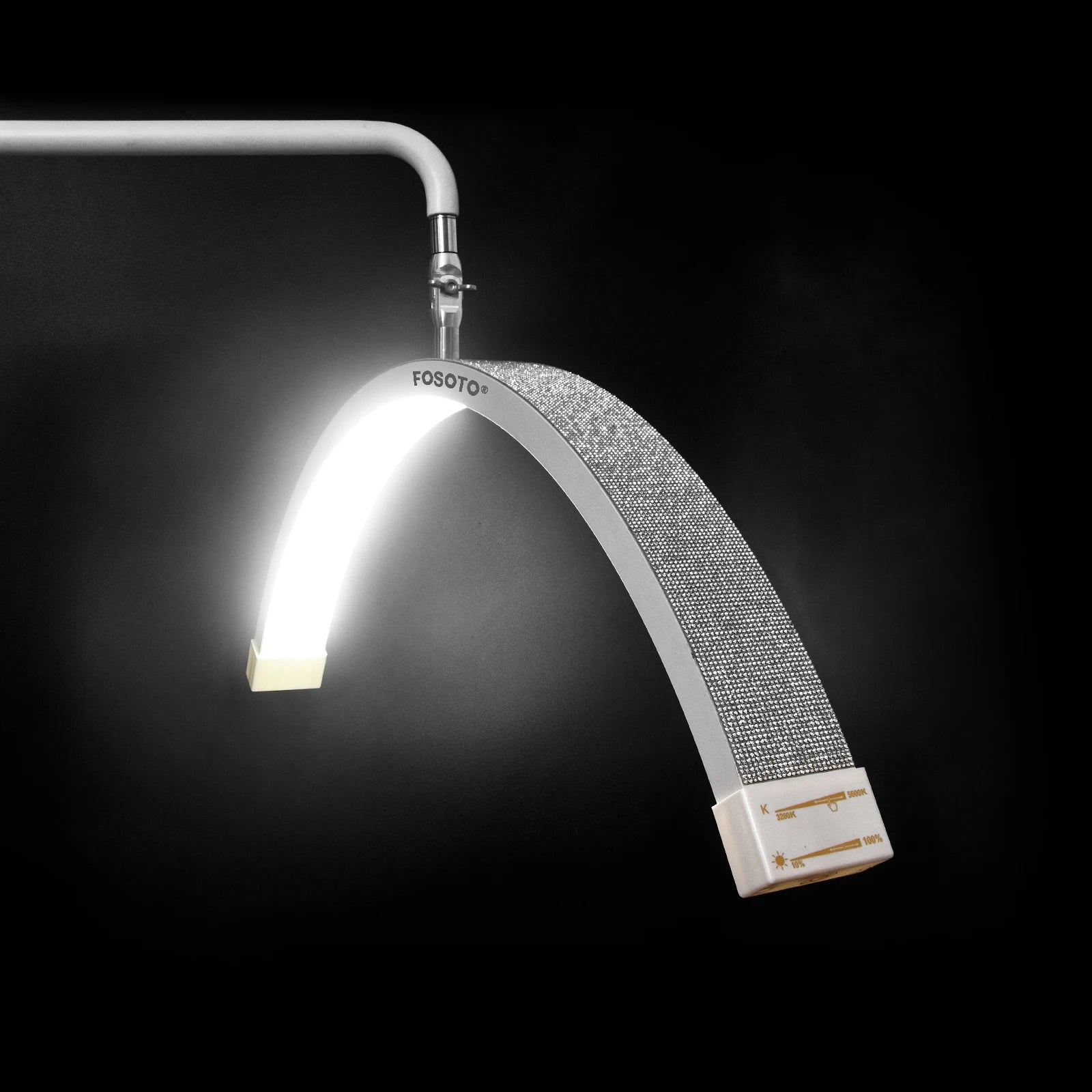 FOSOTO Photograph Led Lash Ring Light Half-Moon Light Floor Stand Eyelash Tattoo Beauty Salon Photography Live Streaming