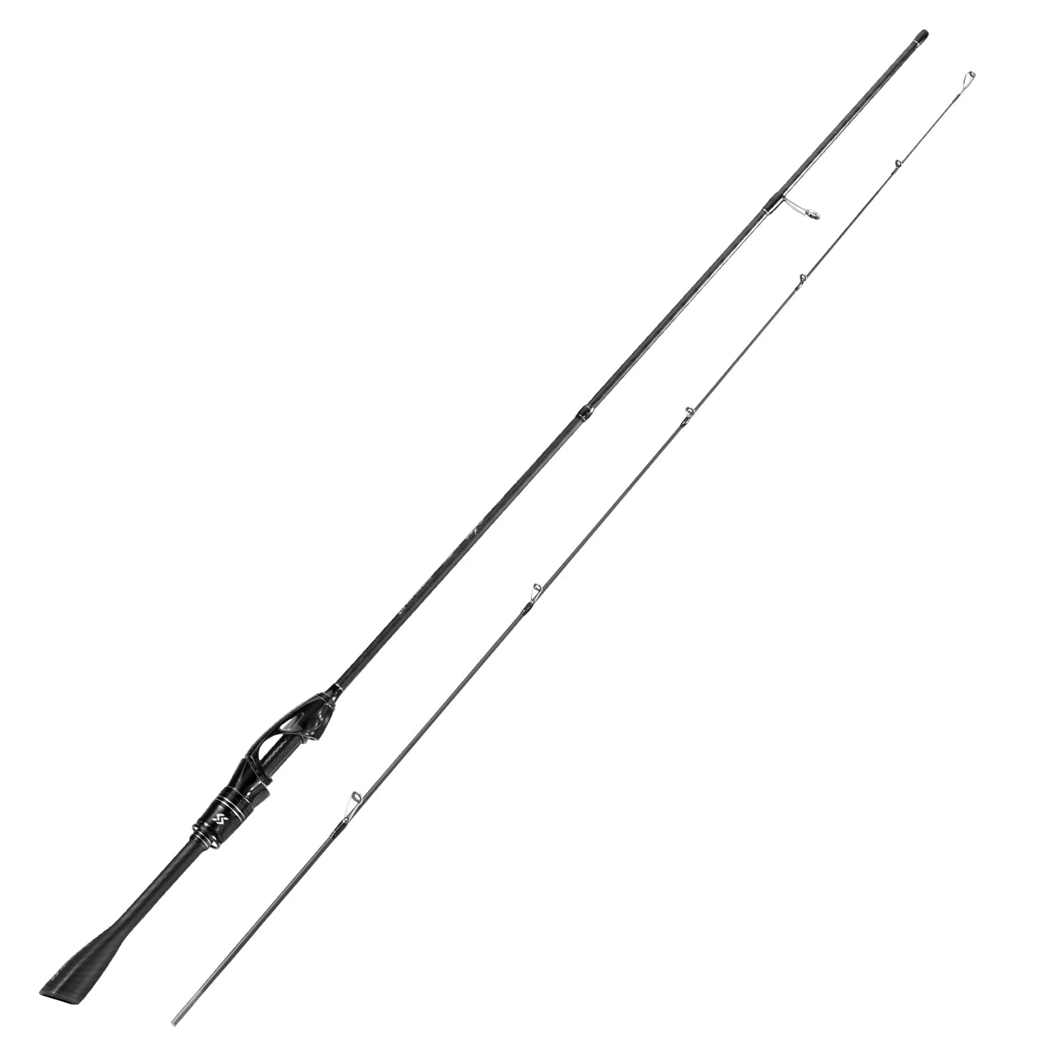 Sougayilang 1.8m 6ft Carbon Fishing Rod Solid Tip Spinning Casting Rod 10-25g Lure 8-25lb Line Bass Trout Freshwater Pole