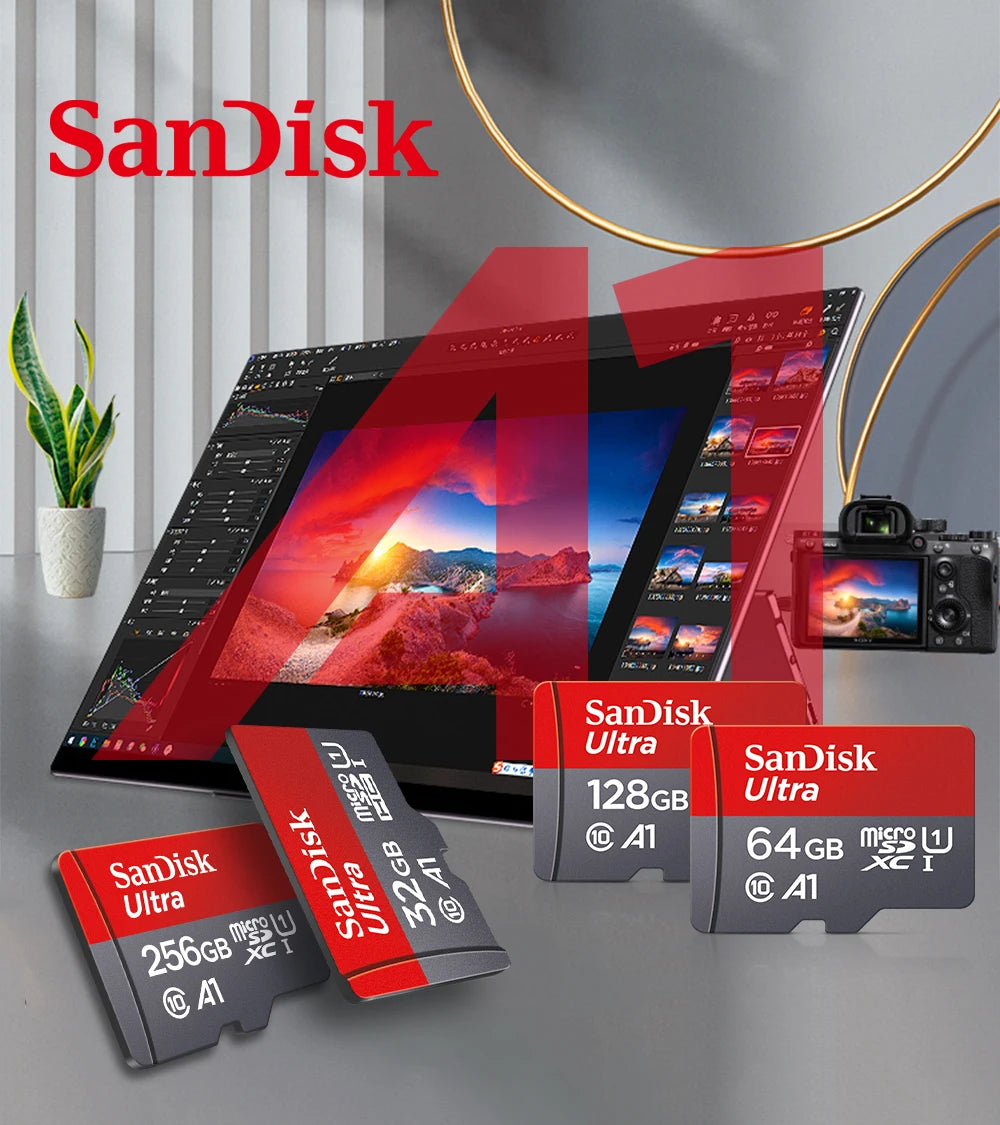 Sandisk Ultra Micro tf SD card 128GB 32GB 64GB 256GB Mini SD Card SD/TF Flash Card Memory Card 32 64 128 gb miniSD for Phone