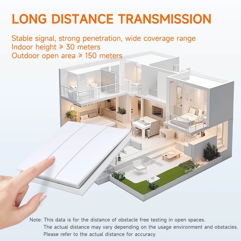 New High-End No Battery Self Powered Wireless Switch 1/2/3 Gang High-Sensitivity Kinetic Switches Rf433mhz Waterproof Panel