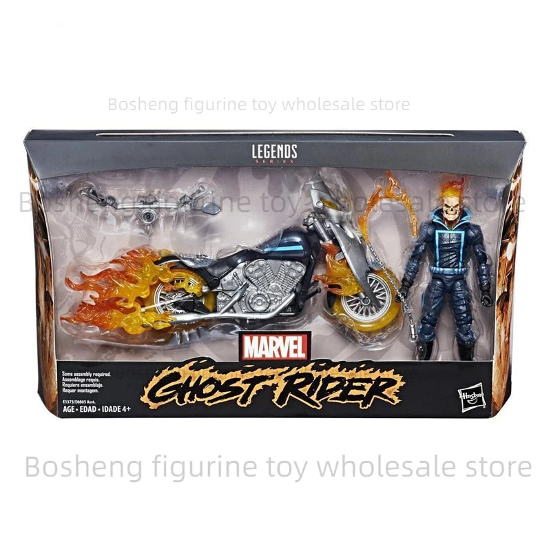 Hasbro Genuine Marvel Legends Punisher Ghost Rider Deadpool Wolverine Motorcycle Action Figure Model Toys for Boys Gifts