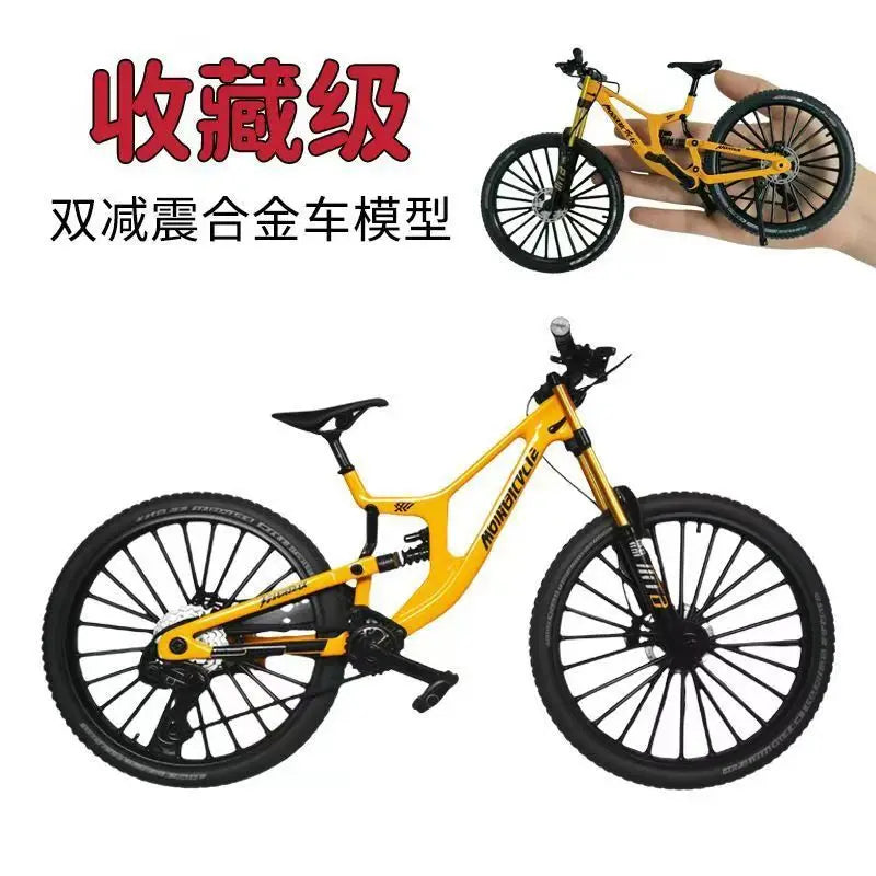 1:8 Upgraded Dual Shock Downhill Mountain Bike Alloy Model, Soft Tail Metal Racing  Kids Toy and Birthday Gift for Boyfriend