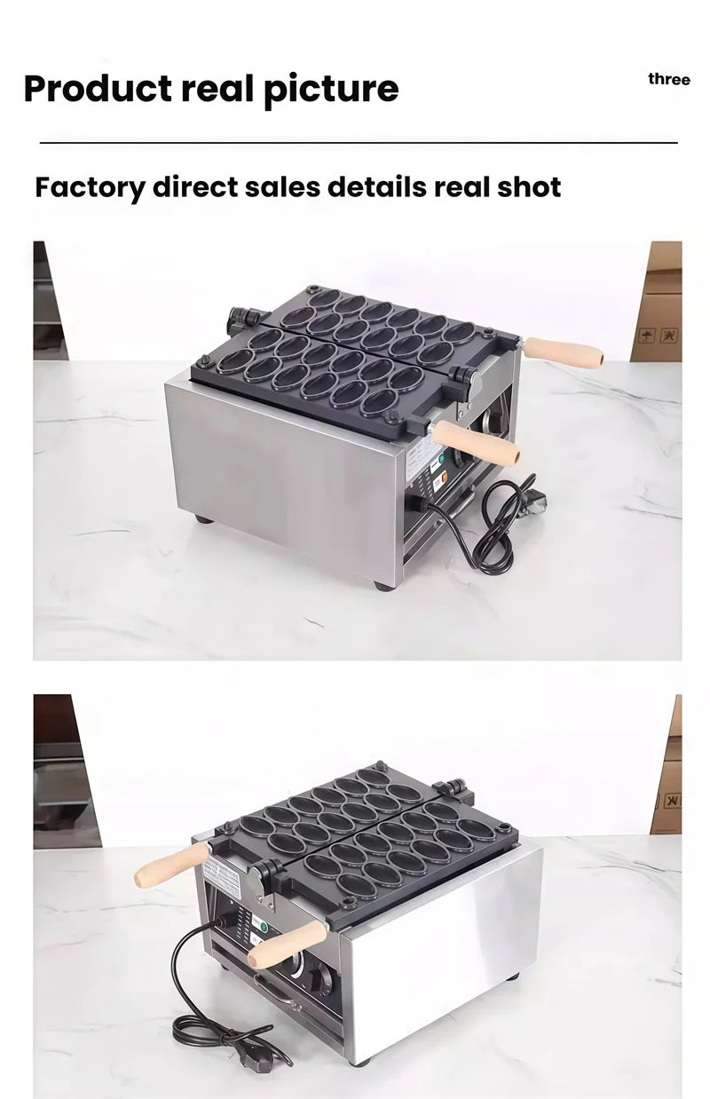 Souffle Machines Waffle Maker Machine Electric Egg Puffs Bubble Machine Corn Snack Equipment Kitchen Home Use Flowing Cake Puff