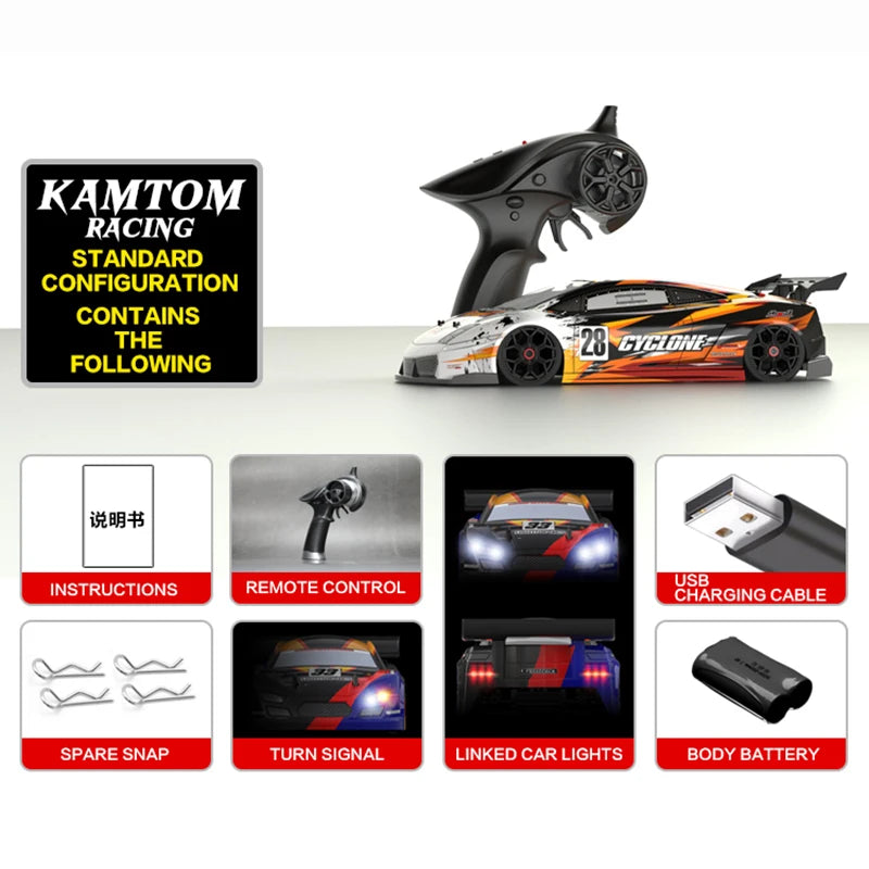 RC Cars Four-wheel Drive Drift Car High Speed Remote Control 2.4G  Classic Professional Racing Car for Children Toy Car Gift