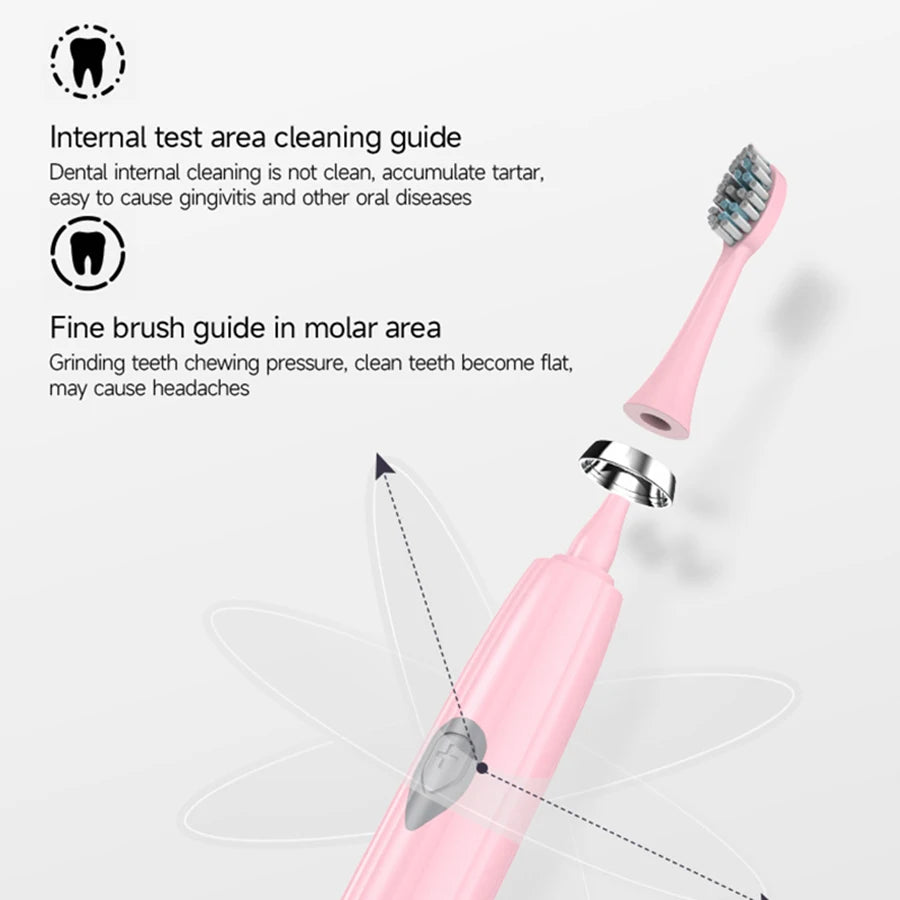 Maintain a bright smile with this electric toothbrush for adults—offering effective cleaning, easy handling, and advanced brushing technology!