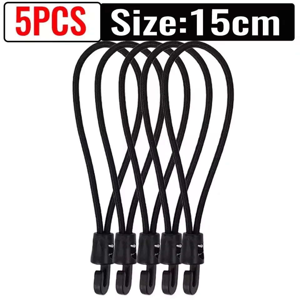 20/1pcs Elastic Strap Nylon Bungee Cord 10cm 15cm 25cm Durable Fixing Band for Flashlight Map Outdoor Backpacking Accessories