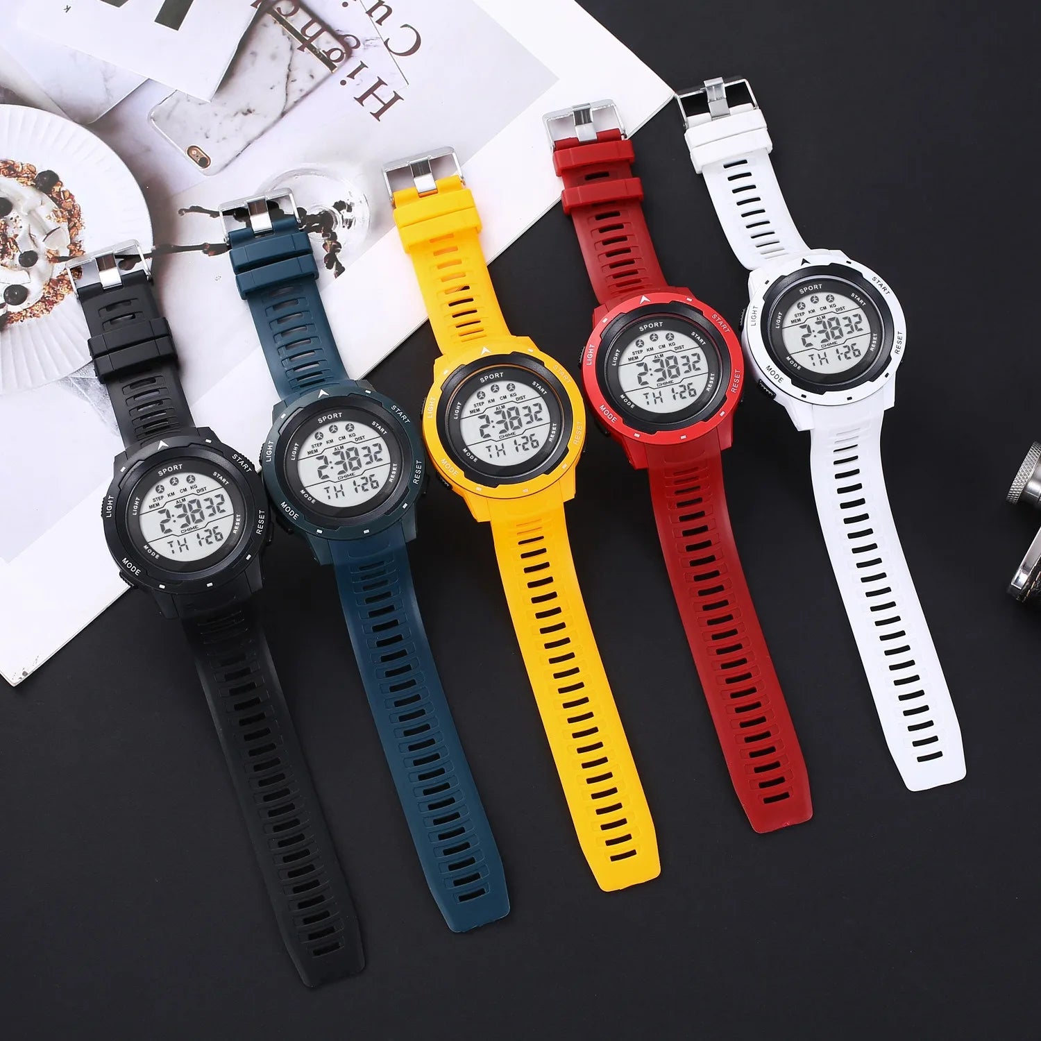 Sports Digital Watch for Men Kids Boys Multifunction Clock Luminous Chronograph Sweatproof Sport Watch Electronic Wristwatch