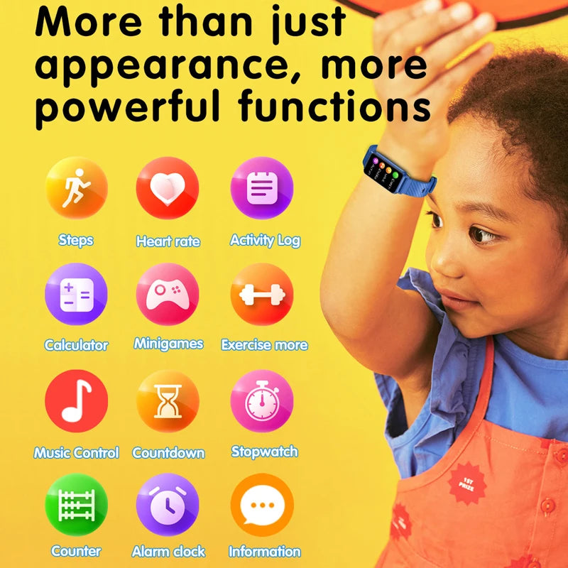 Keep your little ones entertained and organized with this smart watch for kids—featuring educational games, camera control, calculator, alarm, and activity tracker!